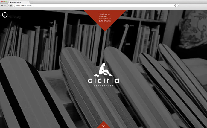 la page d'accueil du site web Aiciria Longskates