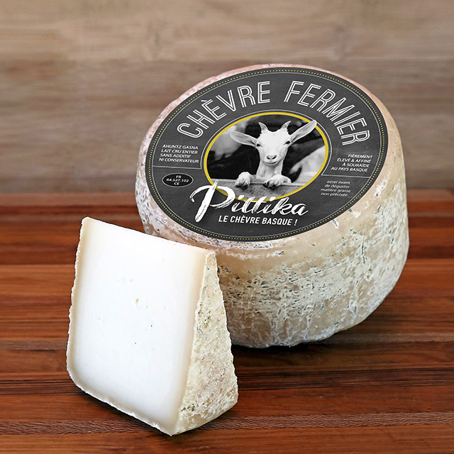 étiquette de fromage de chèvre basque Pittika