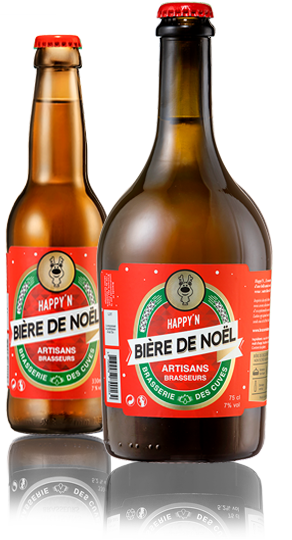 Etiquettes Bière de Noël Brasserie des Cuves Sassenage par l'Oeil Rotatif