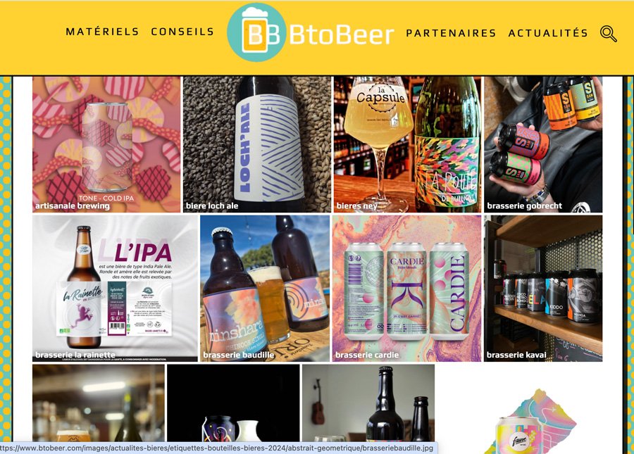 capture écran du best of annuel des étiquettes BtoBeer