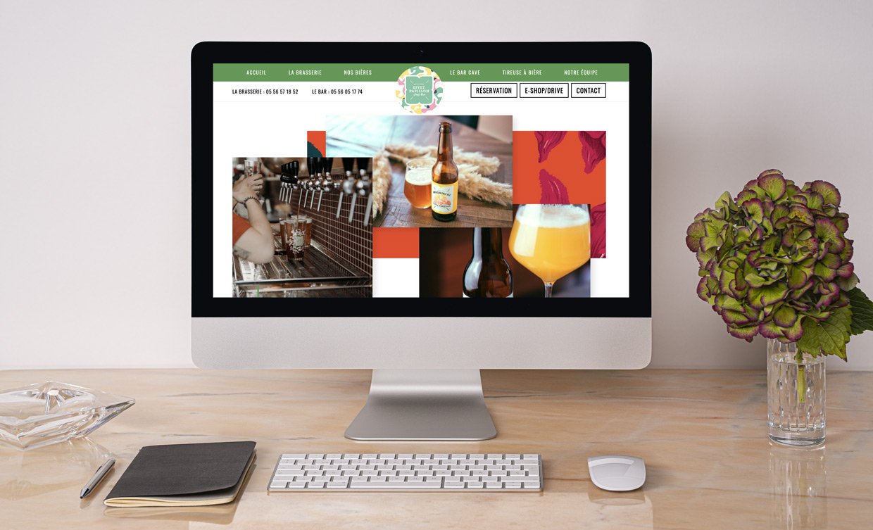 capture du site web de l'Effet Papillon à Bordeaux-Mérignac