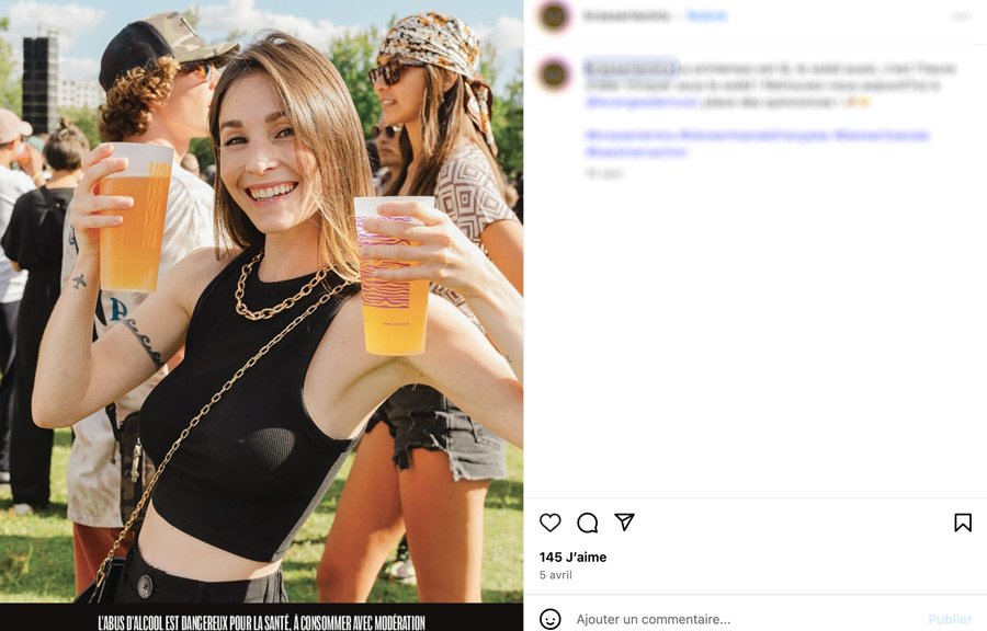 un post Instagram pas complètement dans les clous de la loi Evin