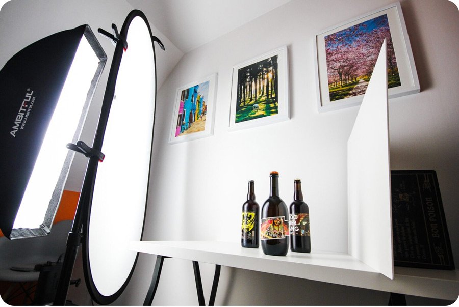 shooting photo de bouteilles de bière - crédit Objectif Bière 
