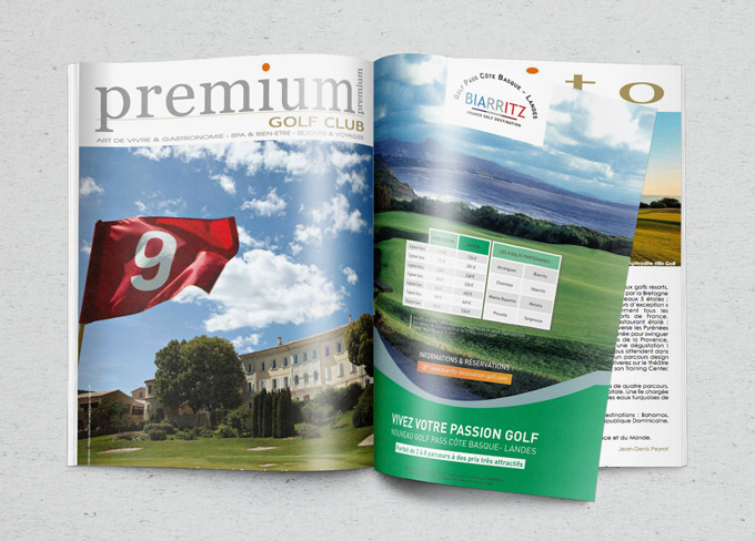 publicité magazine Biarritz destination golf
